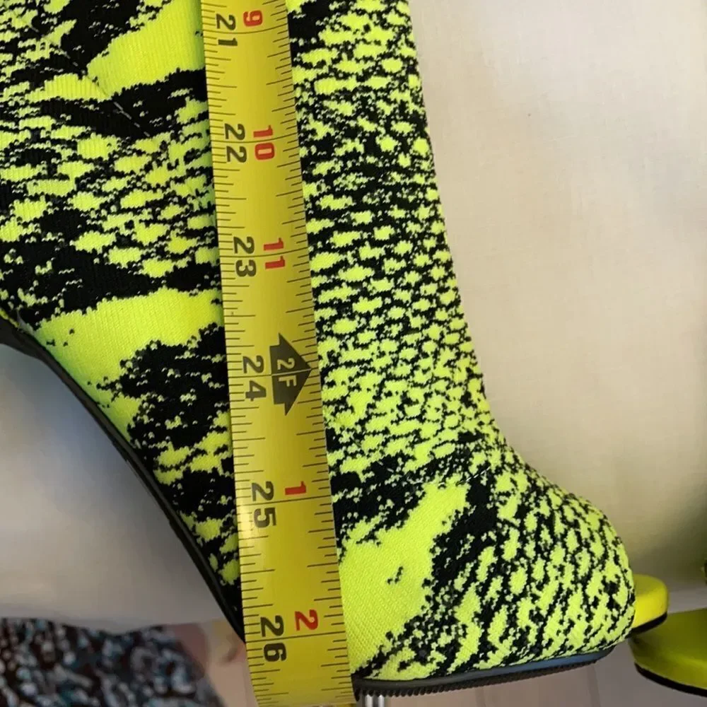 WILD DIVA OVER KNEE PEEP TOE SNAKE MOTIF B…